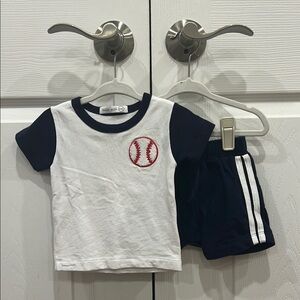little mish Baseball Short Set